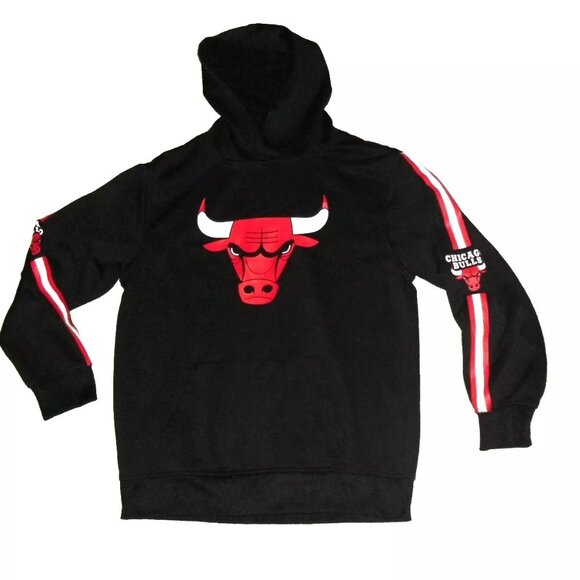 Chicago Bulls Boys Kids Youth Unk Black Hoodie Sweatshirt Sz. XL 18-20 Nba - Picture 1 of 3